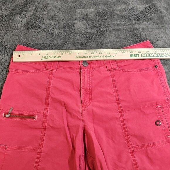Eddie Bauer Cotton Ripstop Hiking Shorts Red Pink Plus Size 14 - Picture 6 of 9